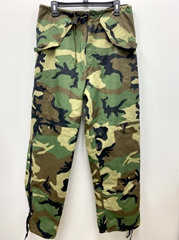 GENUINE USGI ECWCS GORE TEX WOODLAND CAMOUFLAGE TROUSERS - SMALL LONG