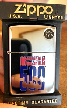 New Vintage 1994 Indianapolis 500 Windproof Zippo Lighter - Made In USA.