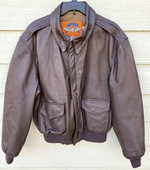 US AIR FORCE COOPER FLYERS MEN'S LEATHER TYPE A-2 FLIGHT JACKET - SIZE 46R