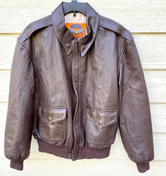 US AIR FORCE COOPER FLYERS MEN'S LEATHER TYPE A-2 FLIGHT JACKET - SIZE 42R